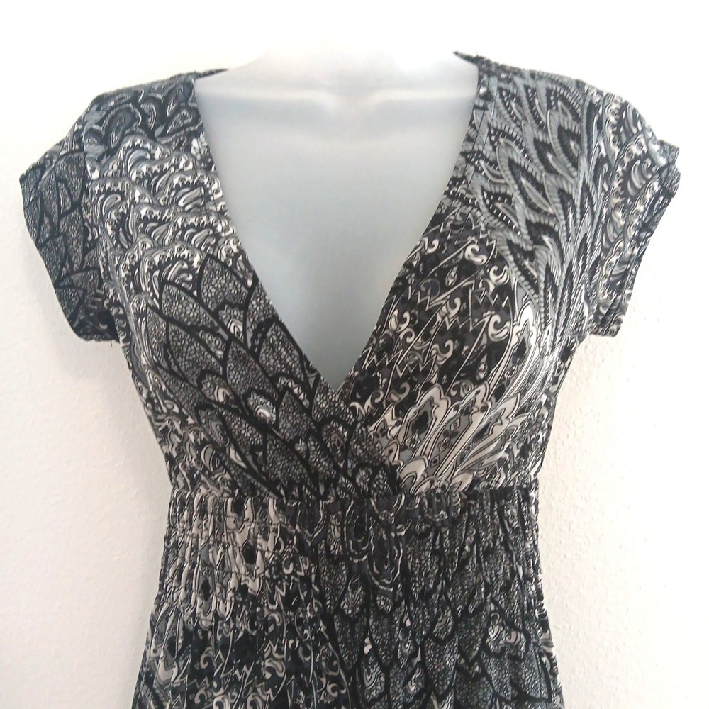 Y2K Style Dress Womens Small Babydoll Whimsigoth Fitted Black Office Siren Beach - Picture 3 of 9